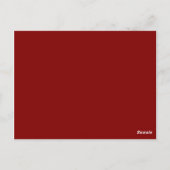 Farbmaroon Postkarte (Rückseite)