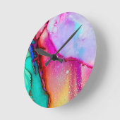 Farbmashup Runde Wanduhr (Winkel)