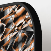 Farbmechanischer Zeichn von orangefarbenen Gradien Pickleball Schläger (Linke Seite)