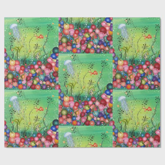 Farbmeer Geschenkpapier (Flach)