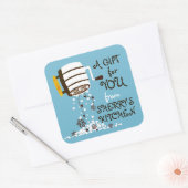 Farbmehlsifter aus der Küche Quadratischer Aufkleber (Umschlag)