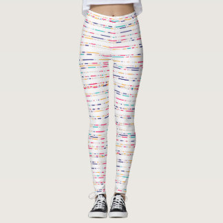 Farbminimalistische Linienmuster Moderne nahtlos Leggings