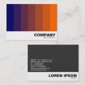 Farbmischung: Dunkelblau bis orange Visitenkarte (Vorne/Hinten)