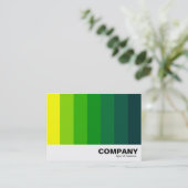 Farbmischung - Gelb bis dunkelgrün Visitenkarte (Stehend Vorderseite)