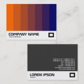 Farbmischung: orange bis dunkelblau visitenkarte (Vorne/Hinten)