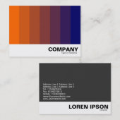 Farbmischung: orange bis dunkelblau visitenkarte (Vorne/Hinten)