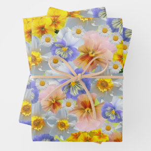 Farbmischungen Blume und Farbmodifikationen Geschenkpapier Set