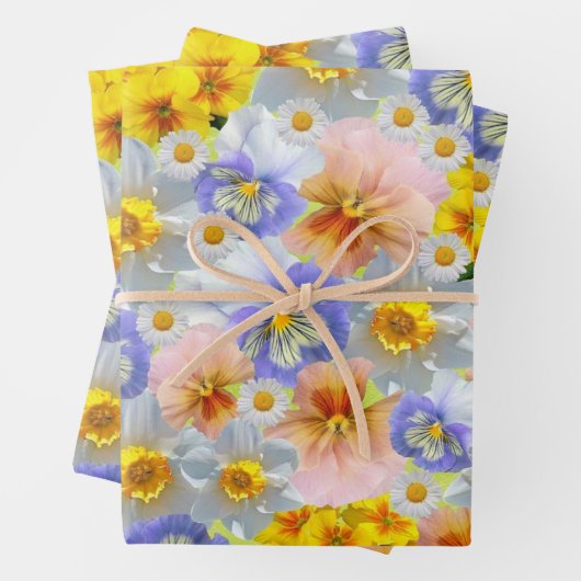 Farbmischungen Blume und Farbmodifikationen Geschenkpapier Set (Beispiel)