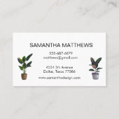 Farbmöbel Dekorieren von Zuhause-Staging Visitenkarte (Rückseite)