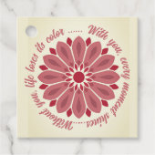 FARBMODERNE BLUME GIFT DAUGHTER SISTER MAMA GESCHENKANHÄNGER (Vorderseite)