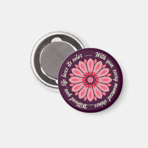 FARBMODERNE BLUME GIFT DAUGHTER SISTER MAMA MAGNET