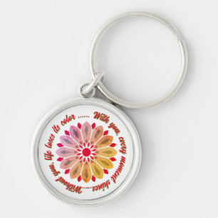 FARBMODERNE BLUME GIFT DAUGHTER SISTER MAMA SCHLÜSSELANHÄNGER