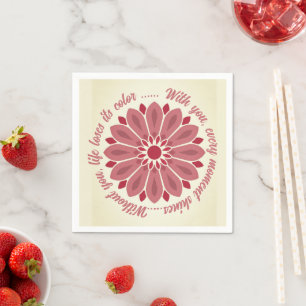 FARBMODERNE BLUME GIFT DAUGHTER SISTER MAMA SERVIETTE