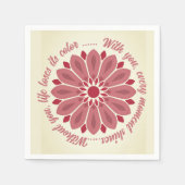 FARBMODERNE BLUME GIFT DAUGHTER SISTER MAMA SERVIETTE (Vorderseite)
