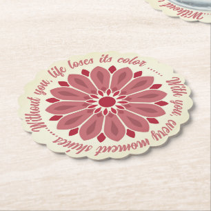 FARBMODERNE BLUME GIFT DAUGHTER SISTER MAMA UNTERSETZER