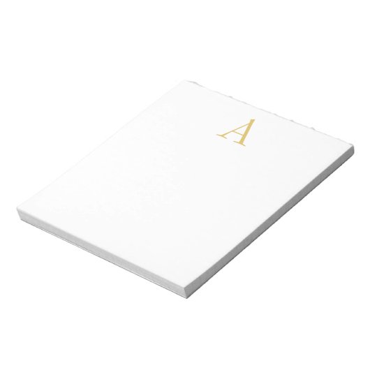 Farbmonogramm Beruflich weiß Notizblock (Rotiert)