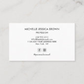 FARBMONOGRAMM BERUFLICHES SOZIALKONTO VISITENKARTE (Rückseite)