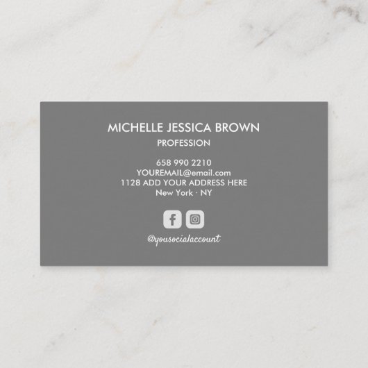 FARBMONOGRAMM BERUFLICHES SOZIALKONTO VISITENKARTE (Rückseite)