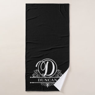 Farbmonogramm D Badhandtuch Set