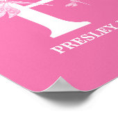 Farbmonogramm Letter P Dragonfly Girl Room Poster (Ecke)