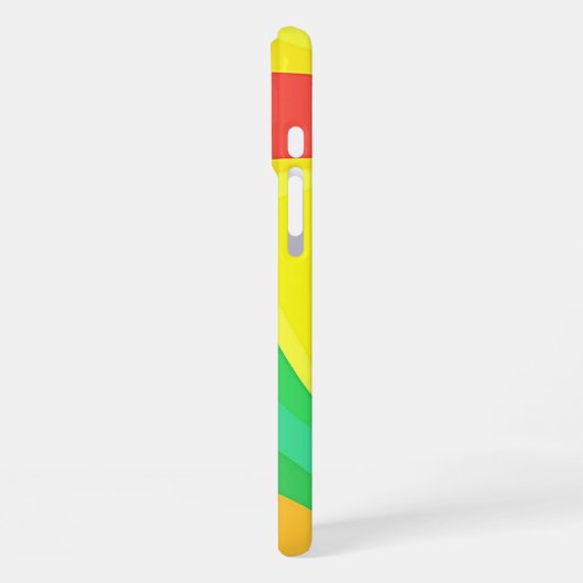 Farbmonogramm-Muster für leuchtende Zirkusfarben iPhone Hülle (Linke Seite)