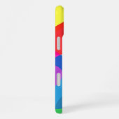 Farbmonogramm-Muster für leuchtende Zirkusfarben iPhone Hülle (Rechte Seite)