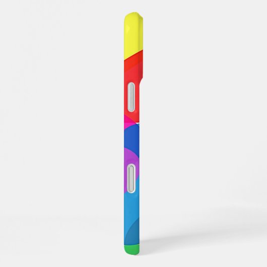 Farbmonogramm-Muster für leuchtende Zirkusfarben iPhone Hülle (Rechte Seite)