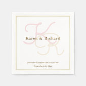 Farbmonogramm Serviette (Vorderseite)