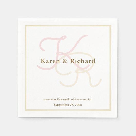 Farbmonogramm Serviette (Vorderseite)