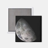 Farbmosaik des Mond der Erde Magnet (Vorderseite/Rückseite)