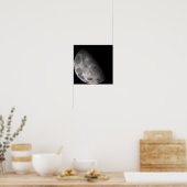 Farbmosaik des Mond der Erde Poster (Küche)