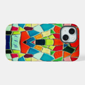 Farbmosaik iPhone 15 Hülle (Rückseite (Horizontal))
