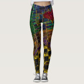 Farbmosaik Rotes Herz Leggings (Vorderseite)