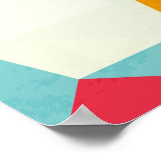 Farbmosaikmuster Poster (Ecke)