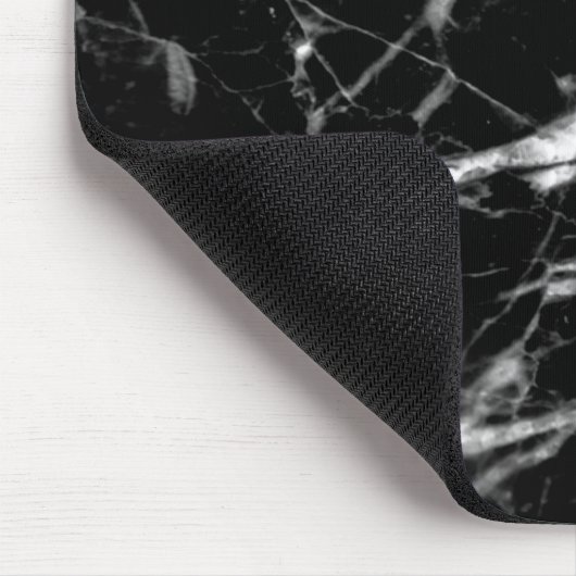 Farbmousepad aus schwarzem Marmor, Marmorfarbe Mousepad (Ecke)