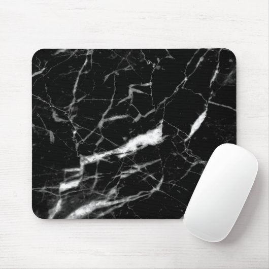 Farbmousepad aus schwarzem Marmor, Marmorfarbe Mousepad (Mit Mouse)