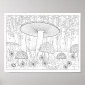 Farbmushroom Forest Poster (Vorne)