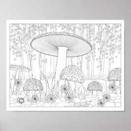 Farbmushroom Forest Poster