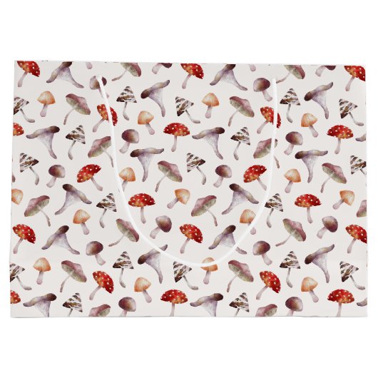 Farbmushroom-Muster Geschenktasche Große Geschenktüte (Rückseite)