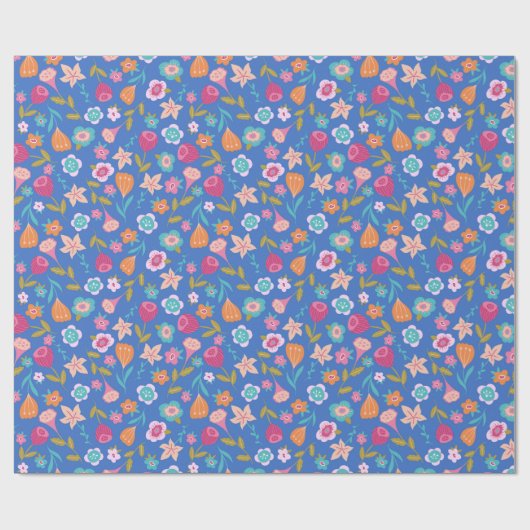 Farbmuster abstrakter Blume Geschenkpapier (Flach)