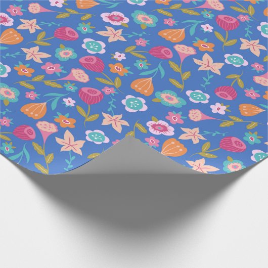 Farbmuster abstrakter Blume Geschenkpapier (Ecke)