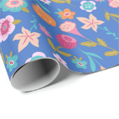 Farbmuster abstrakter Blume Geschenkpapier (Rolleneckpunkt)