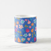Farbmuster abstrakter Blume Kaffeetasse (Mittel)