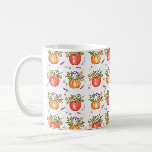 Farbmuster aus Herbstkompositionen  Kaffeetasse (Links)