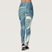 Farbmuster Blau und Grau Leggings (Rückseite)