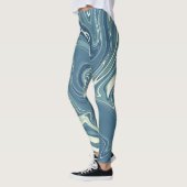 Farbmuster Blau und Grau Leggings (Links)