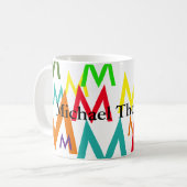 Farbmuster der Anfangsbuchstaben erstellen Kaffeetasse (Vorderseite Links)