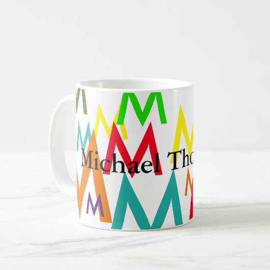 Farbmuster der Anfangsbuchstaben erstellen Kaffeetasse (Vorderseite Links)