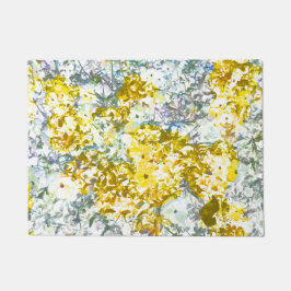 Farbmuster der gelbgrauen Blume Fußmatte