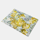 Farbmuster der gelbgrauen Blume Fußmatte (Schrägansicht)